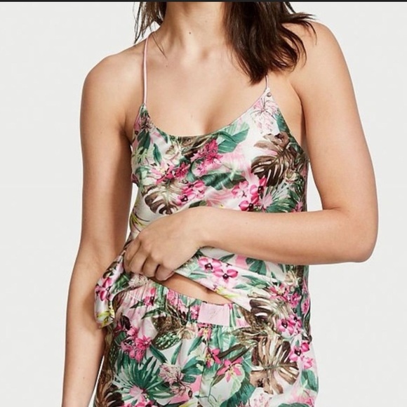Victoria's Secret Other - VICTORIA’S SECRET🩷💚 Tropical Palm Print Cami set